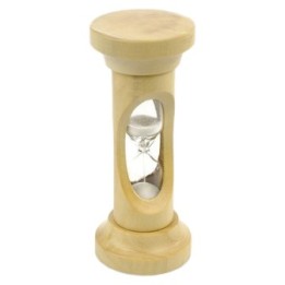 Sablier artisanale en buis du Jura - Durée 3 minutes - 8,5 cm - Ah'Table