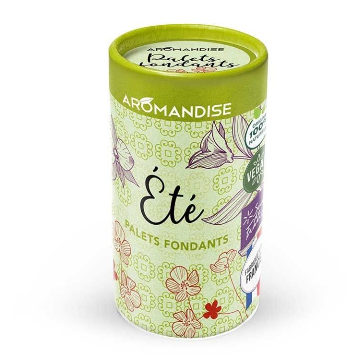 Pastiglie fondente agli oli essenziali, Estate - 6 pastiglie (4 usi per pastiglia) - Aromandise