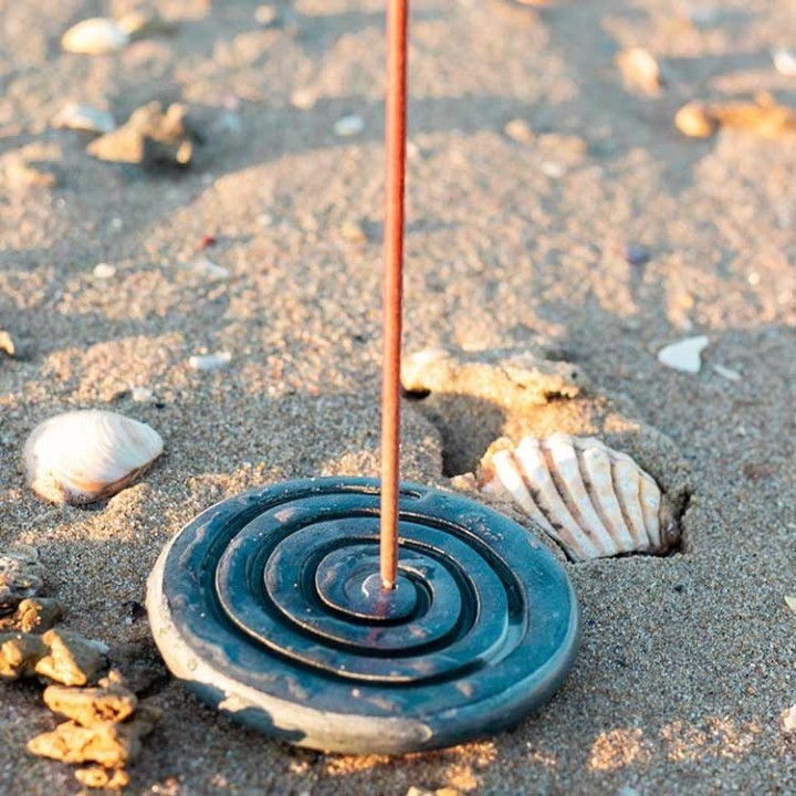Porte-encens "Feng-Shui" en pierre taillée à la main - Les encens du monde