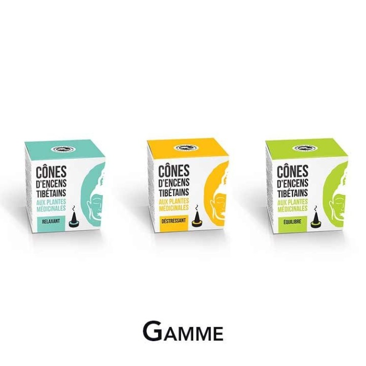 Cônes d'encens Tibétains, Déstressant - Les encens du monde (Aromandise)