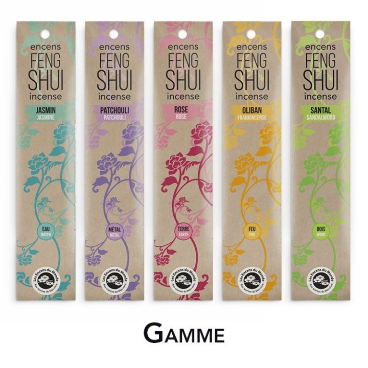 Encens Feng-Shui naturels - Élément Métal, Patchouli - 20 x 30 min. - Les encens du monde