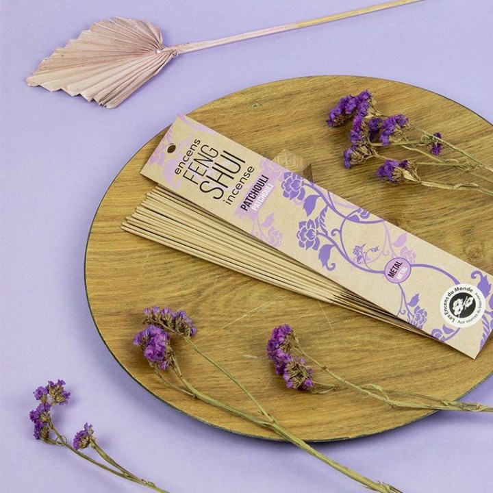 Encens Feng-Shui naturels - Élément Métal, Patchouli - 20 x 30 min. - Les encens du monde