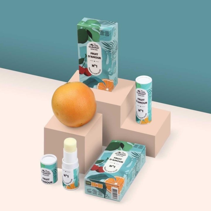 Parfum Solide BIO en stick, 100% naturel, N°1 Fruit d'Amour - 4,5g - Oléanat