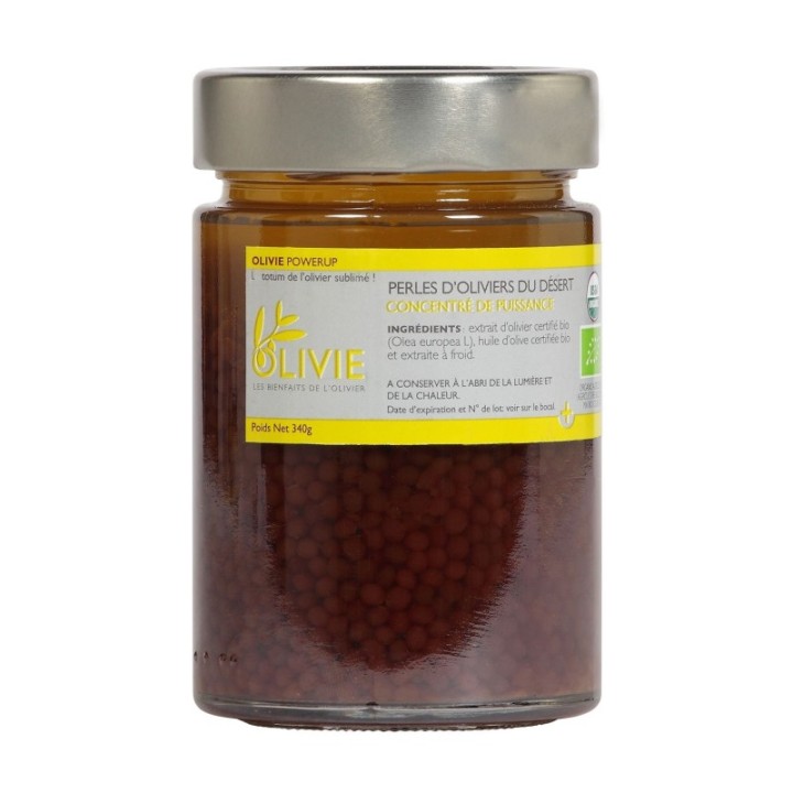 OLIVIE PowerUp, Les perles miraculeuses d'oliviers du désert, riche en anti-oxydants et resveratrol - 340g - Olivie
