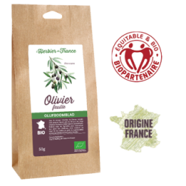 Feuilles d'Olivier BIO et équitable de France - 50g - L'Herbier de France