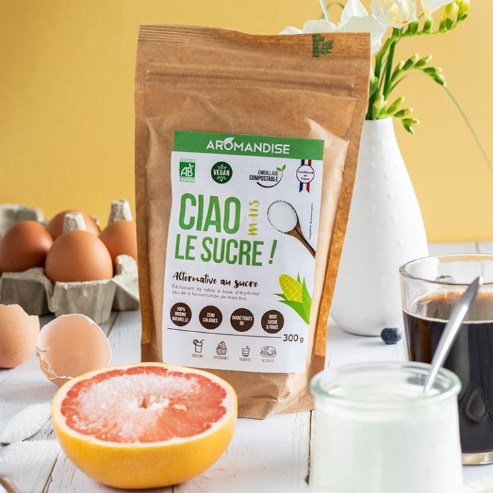 CIAO LE SUCRE ! Une alternative 0 calorie et 100% naturelle (dérivé du maïs) - 300g - Aromandise