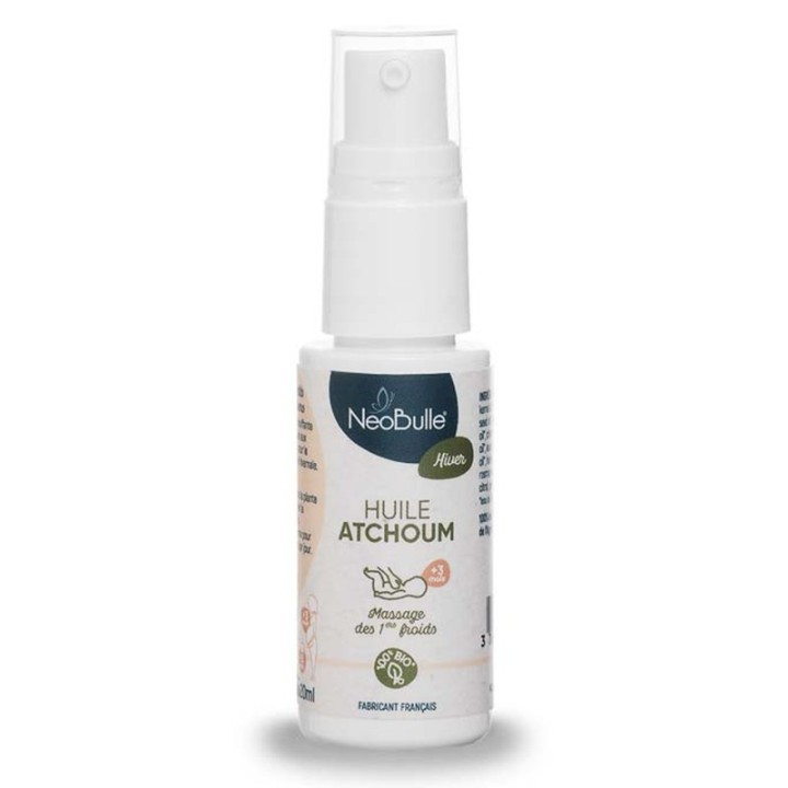Huile de soin corps BIO, massage bébé, Atchoum - 20ml - NéoBulle