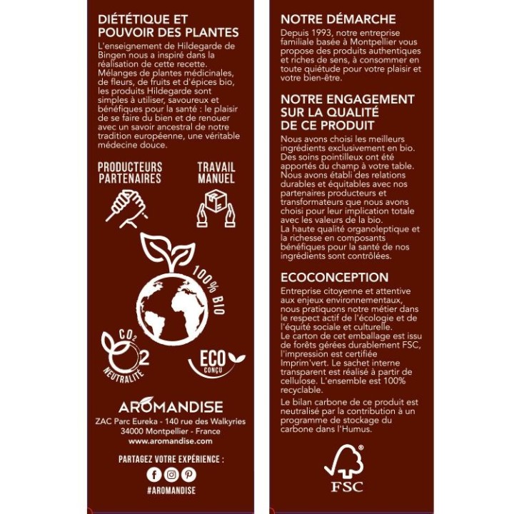 Golden Latté BIO (mélange d’épices), Curcuma-Gingembre - 60g - Aromandise