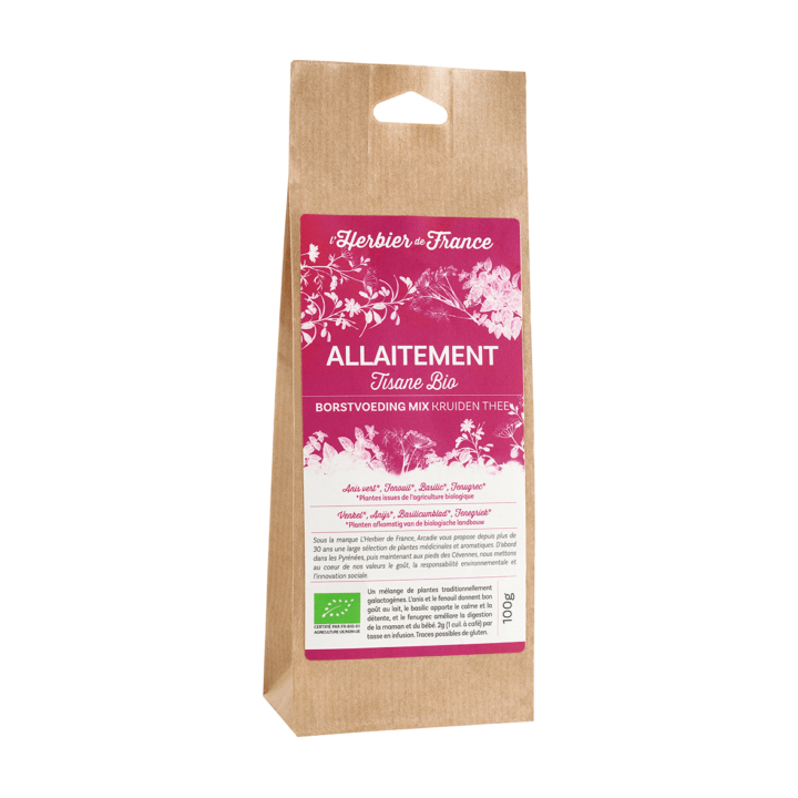 Mélange Allaitement, Tisane BIO - 100g - L'Herbier de France