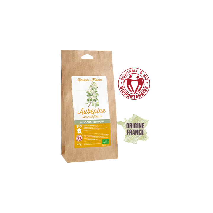 Biancospino (sommità fiorita) BIOLOGICO dalla Francia - 40g - L'Herbier de France