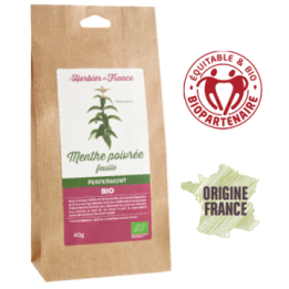 Foglie di menta piperita biologica dalla Francia - 40g - L'Herbier de France