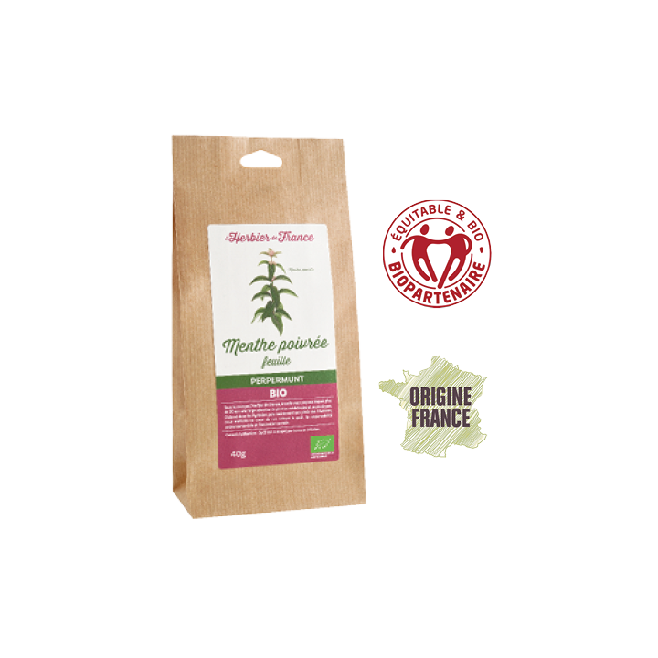 Bio-Pfefferminzblätter aus Frankreich - 40g - L'Herbier de France