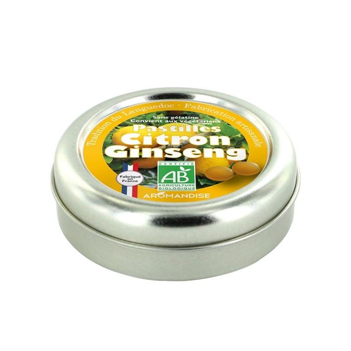 Pastiglie tradizionali della Linguadoca, con limone e ginseng - 45g - Aromandise