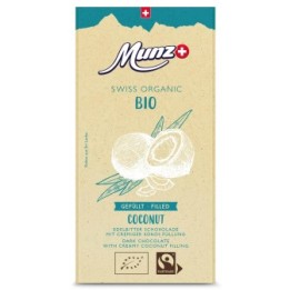 Weisse Schweizer Schokolade mit Kokosraspeln und Kakaokrokant, Bio & Fair - 80gr - Maestrani