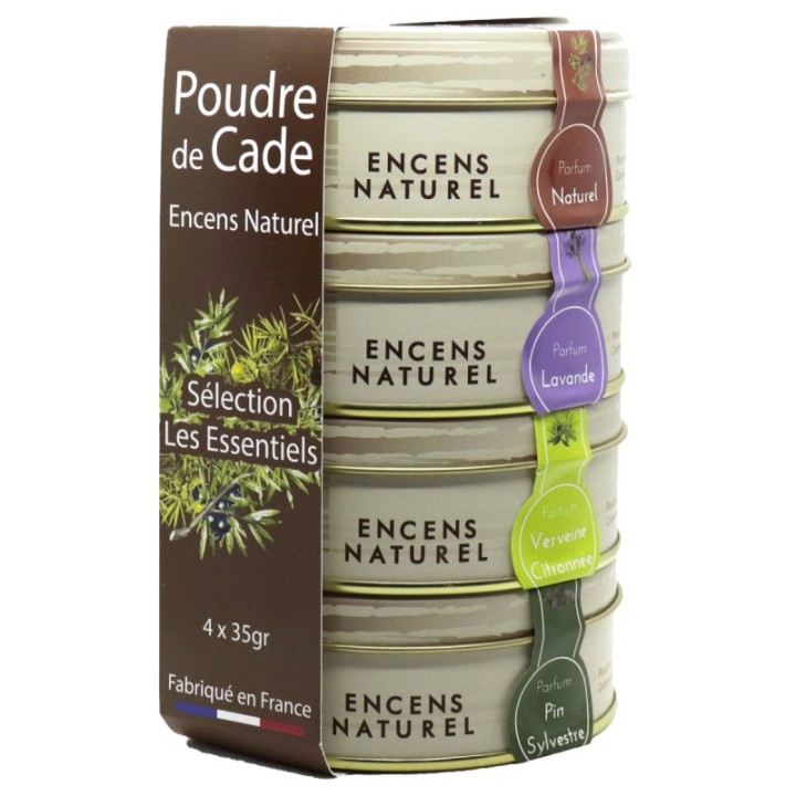 Pacchetto Scoperta, Selezione Legno di Cade (Incenso Naturale) "Gli Essenziali" - 4x 35gr - Cade Ambiance