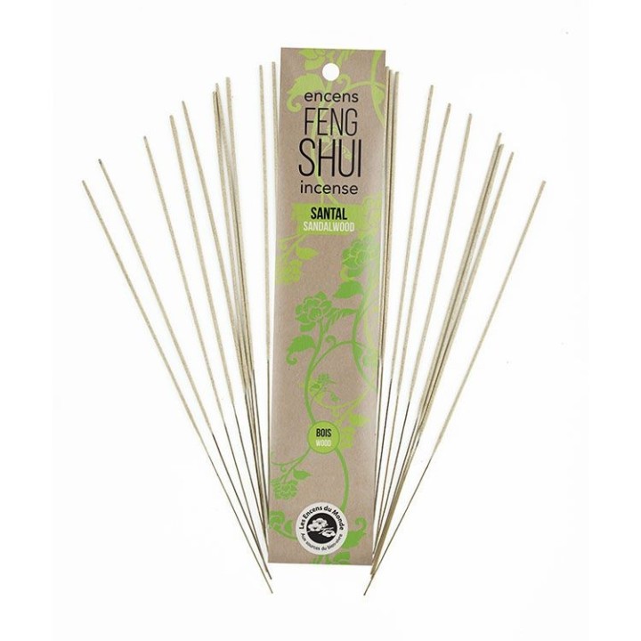 Natürliche Feng-Shui-Räucherstäbchen - Element Feuer, Sandelholz - Les encens du monde