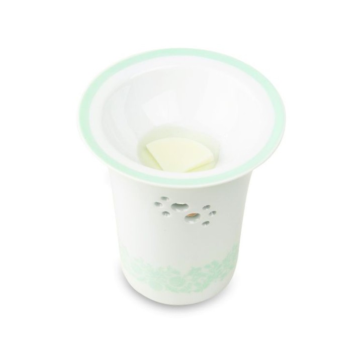 Diffuseur en porcelaine pour résine et cire parfumée, Jasmin - Les encens du monde