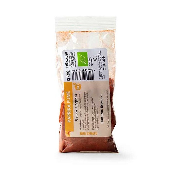 Paprika affumicata biologica, Cellocompost Zero rifiuti - 40gr - Aromandise