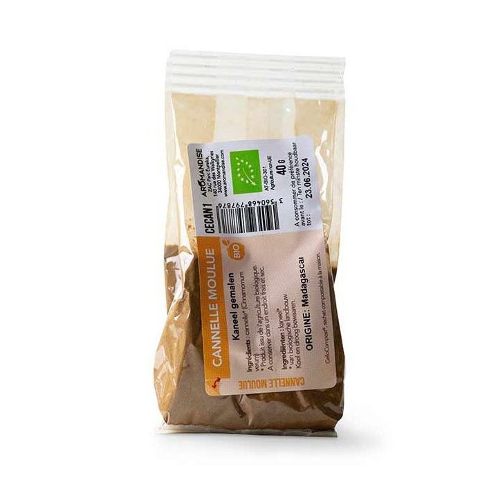 Cannelle moulue BIO, Cellocompost Zéro déchet - 40gr  - Aromandise