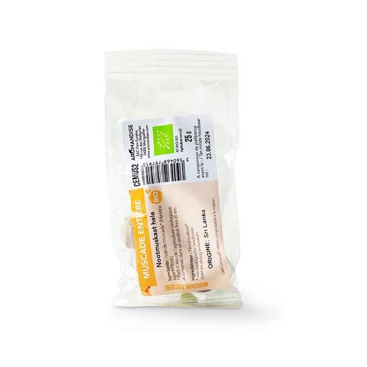 Muscade BIO entière, Cellocompost Zéro déchet - 25gr  - Aromandise