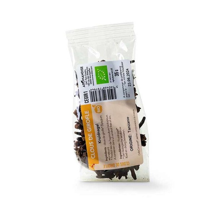 Chiodi di garofano biologici, Cellocompost Zero rifiuti - 35gr - Aromandise