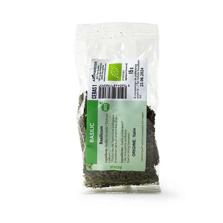 Basilic BIO, Cellocompost Zéro déchet - 15gr  - Aromandise