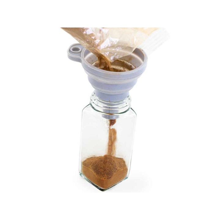 Flacon à épices avec poudreur, en verre et aluminium - 120ml - Aromandise