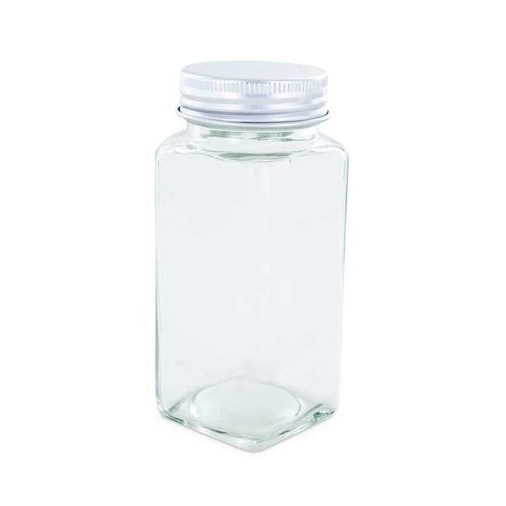 Gewürzflasche aus Glas und Aluminium mit Pulverspender - 120ml - Aromandise