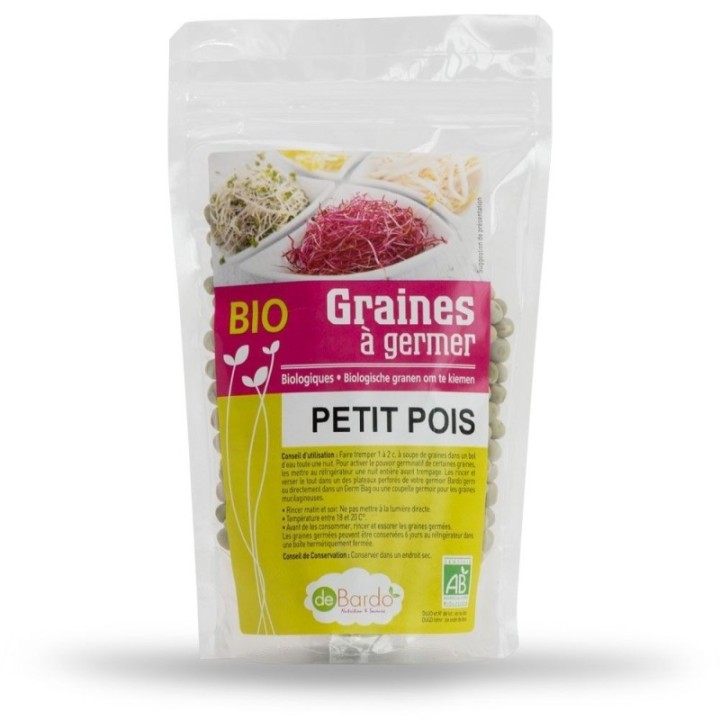 Semi di piselli biologici per la germinazione - 200g - De Bardo