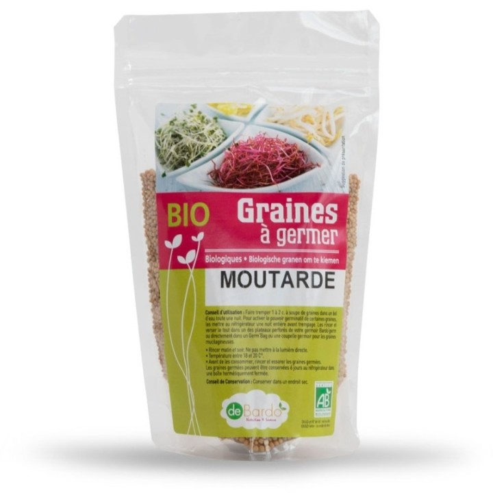 Graines à germer BIO de Moutarde jaune - 200g - De Bardo