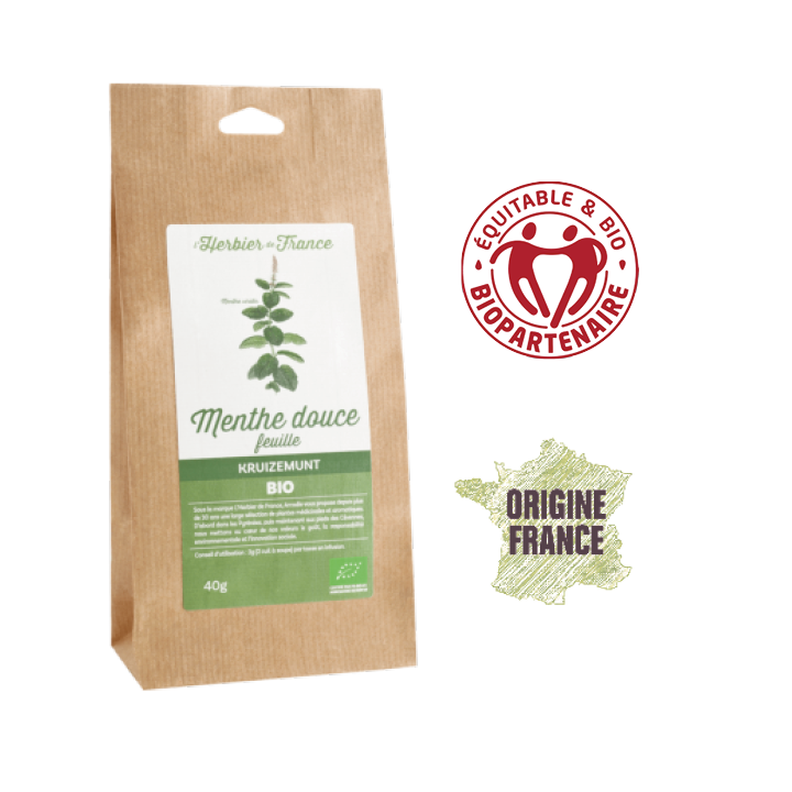 Feuilles de Menthe douce BIO - 40g - L'Herbier de Frannce