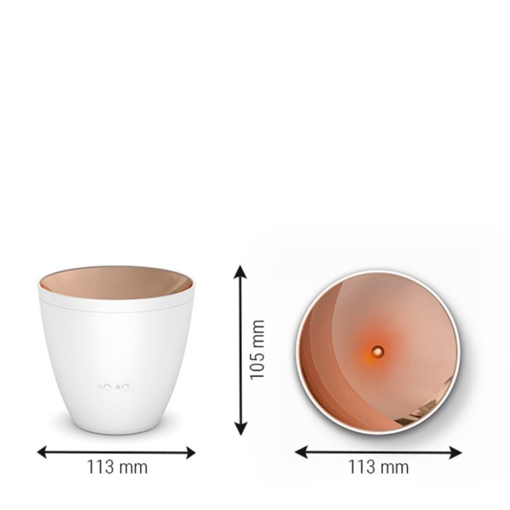 Diffusore di oli essenziali a ultrasuoni, Zoe nero - Luce ambra - Stadler Form