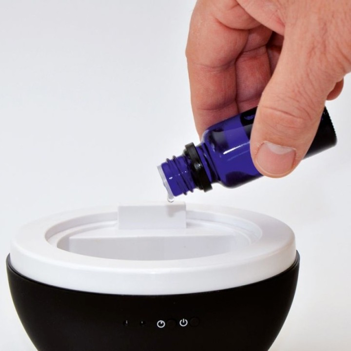 Ultraschall-Diffusor für ätherische Öle, JASMINE schwarz - Nüchtern und diskret - Stadler Form