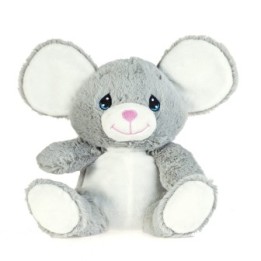 Riscaldamento peluche di grano da riscaldare nel microonde -  Topo grigio - Pelucho (L'artisan du bien-être)