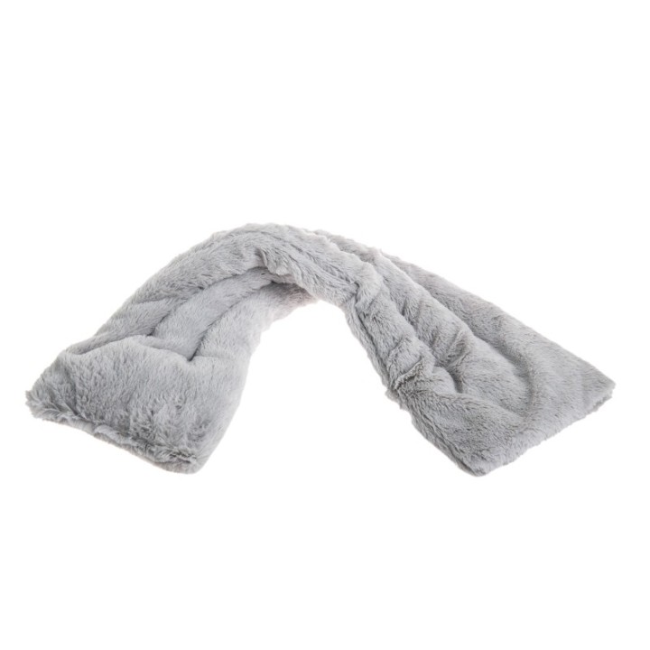 Bouillotte tour de cou au blé et lavande, à chauffer au micro-ondes - Gris - Pelucho (L'artisan du Bien-être)