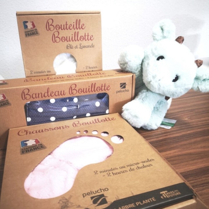 Bouillotte à base de blé et lavande, à chauffer au micro-ondes - Beige - Pelucho (L'artisan du Bien-être)