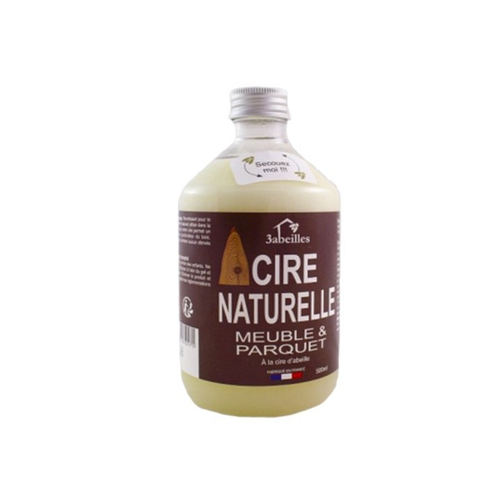 Cire naturelle liquide pour meuble et parquet - 500ml - 3 Abeilles