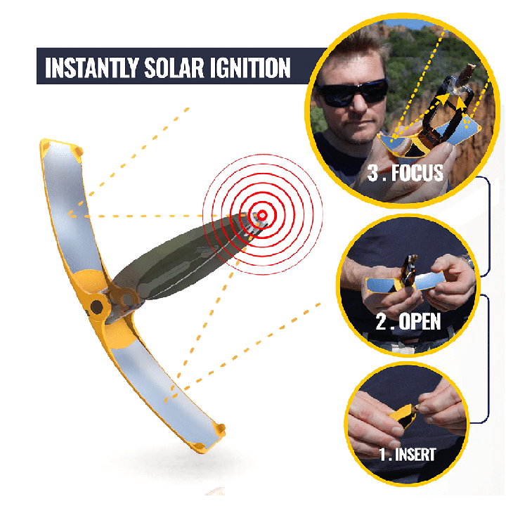 Briquet/Allume-feu - Solaire, durable et écologique, SUNCASE GEAR - 1pce - Solar Brother