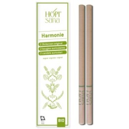 Candele HOPI per l'orecchio verdi svizzere, ARMONIA - 2 pezzi - HOPIsana