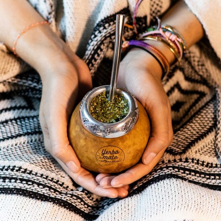Bombilla tradizionale in zucca e acciaio inossidabile per il mate - Aromandise
