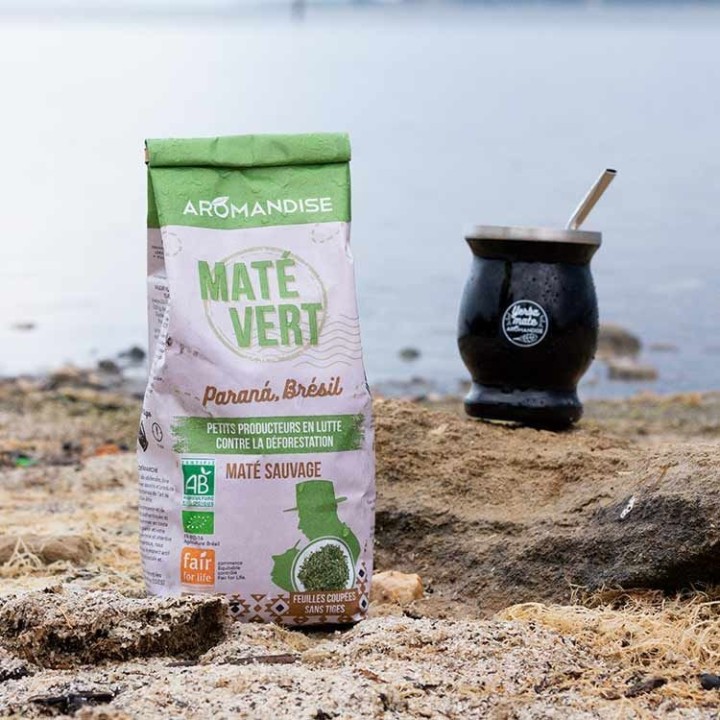 Wilder grüner Mate und Fairtrade aus Brasilien - 350g - Aromandise