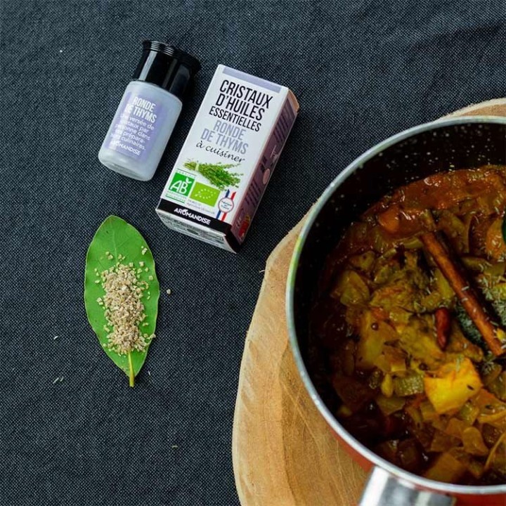 Cristalli di olio essenziale biologico per cucinare, Timi - 10g - Aromandise