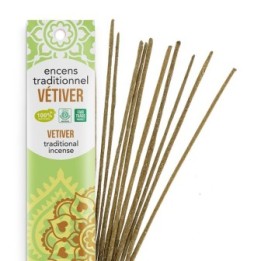 Encens Indiens, 100% naturels "Haute tradition" - Vétiver - 20 pces - Les encens du monde
