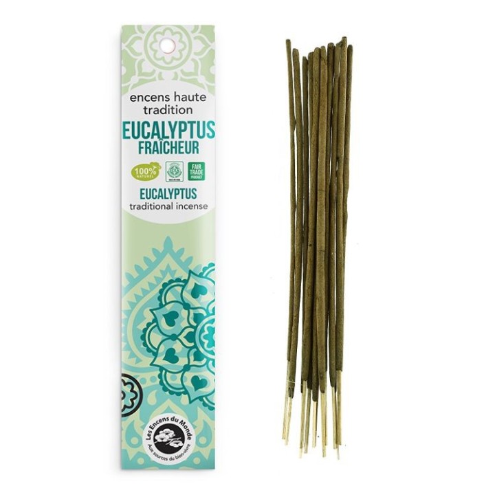 Incenso indiano, 100% naturale "Alta tradizione" - Eucalipto - 20 pces - Les encens du monde