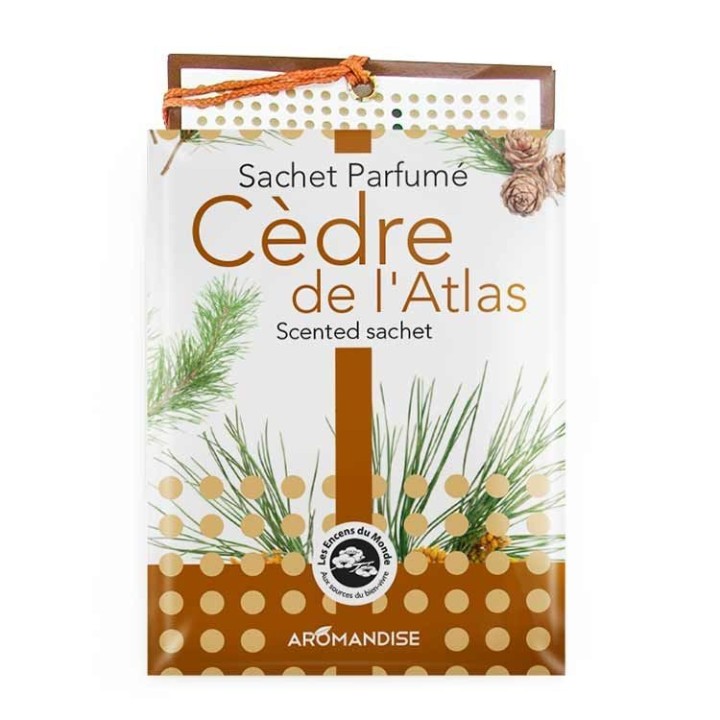 Bustina profumata, 100% naturale,  equo e solidale, Cedro dell'Atlante - 15g - Les encens du monde