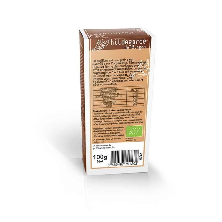 Psyllium brun de Provence BIO (graines) - 100g - Hildegarde de Bingen