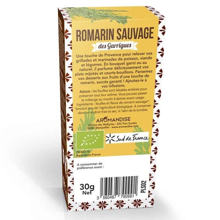  Romarin sauvage des Garrigues BIO - 30g - Aromandise