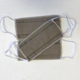 Set di 3 maschere igieniche per adulti, alta protezione, 100% cotone biologico (categoria 1), Beige - NéoBulle