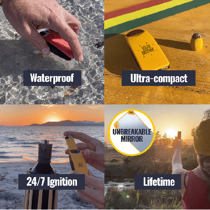 Accendino solare sostenibile ed ecologico,  SUNCASE GEAR - 1pz - Solar Brother