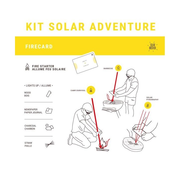 Solar Survival Kit: Feueranzünder/Browser/Unzerbrechlicher Spiegel, ADVENTURE KIT - Solar Brother